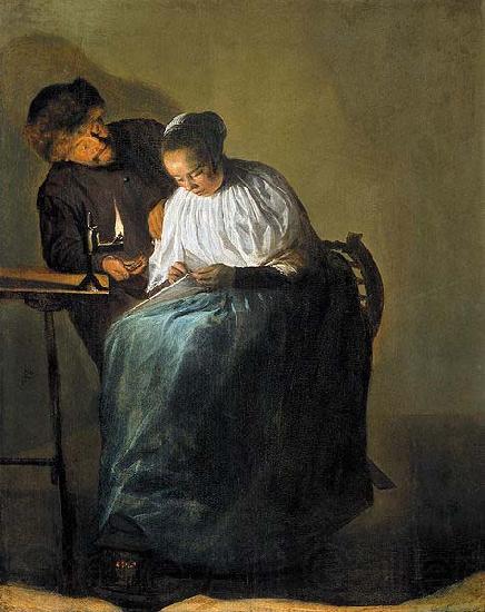 Judith leyster Man offering money to a young woman Norge oil painting art